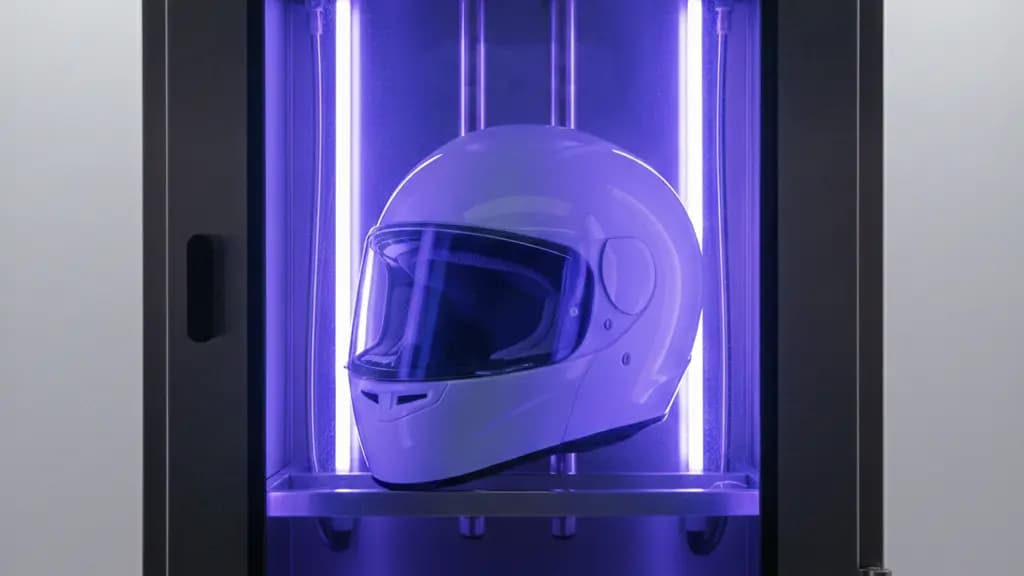 ตู้อบหมวกกันน็อค น็อคแคร์ กำลังทำความสะอาดหมวก