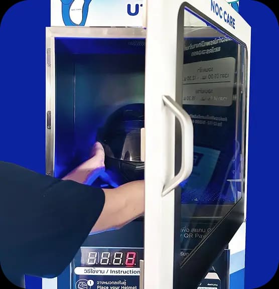 วิธีการใช้ ตู้อบหมวกกันน็อค น็อคแคร์ Noc Care วิธีการใช้ ตู้อบหมวกกันน็อค วางหมวก